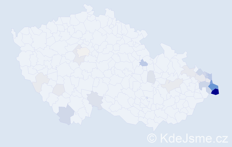 Příjmení: 'Kukuczková', počet výskytů 101 v celé ČR