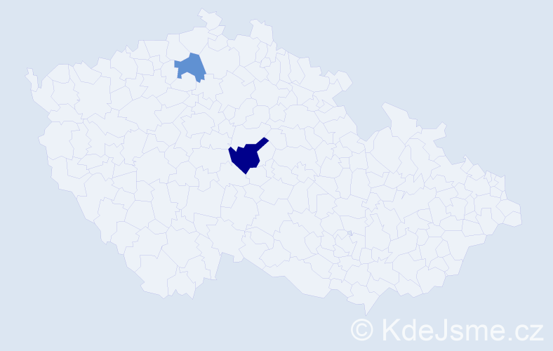 Příjmení: 'Dashbayar', počet výskytů 3 v celé ČR