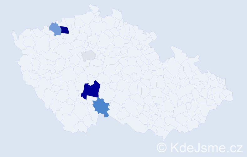 Příjmení: 'Strop', počet výskytů 9 v celé ČR