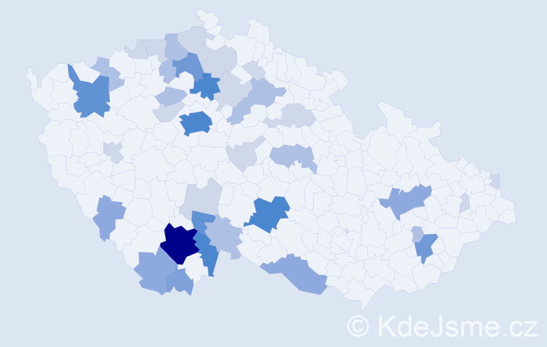 Příjmení: 'Karták', počet výskytů 112 v celé ČR