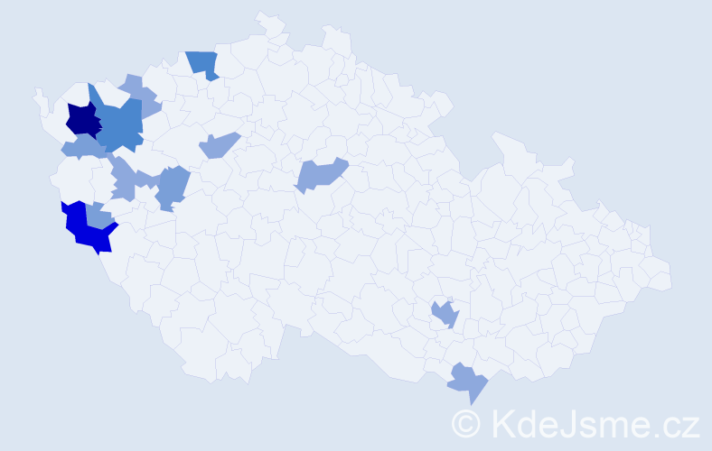 Příjmení: 'Kugel', počet výskytů 31 v celé ČR