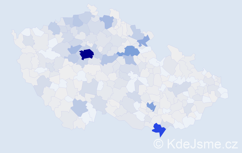 Příjmení: 'Tučková', počet výskytů 2104 v celé ČR