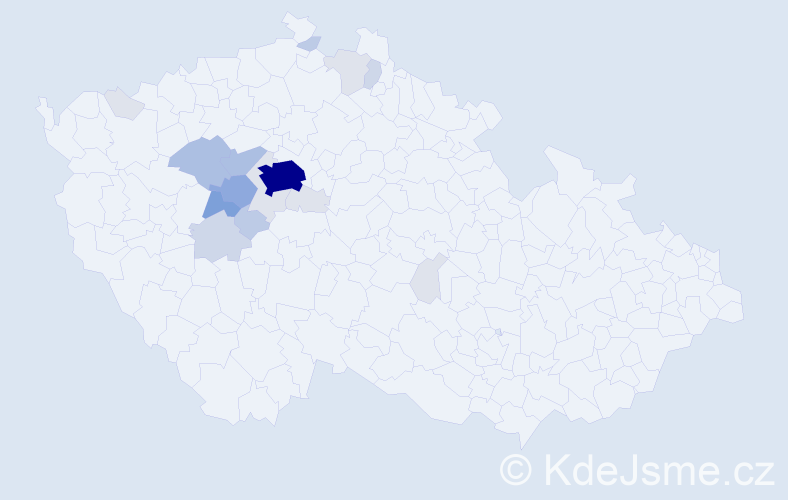Příjmení: 'Routa', počet výskytů 65 v celé ČR