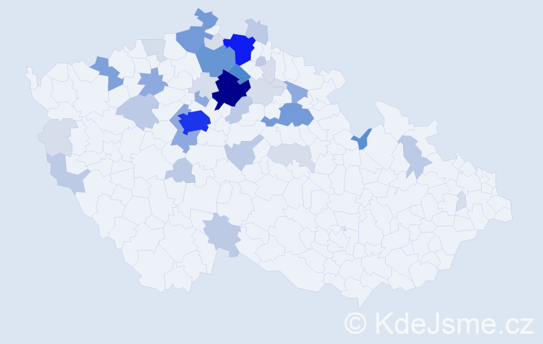 Příjmení: 'Vyšohlíd', počet výskytů 132 v celé ČR