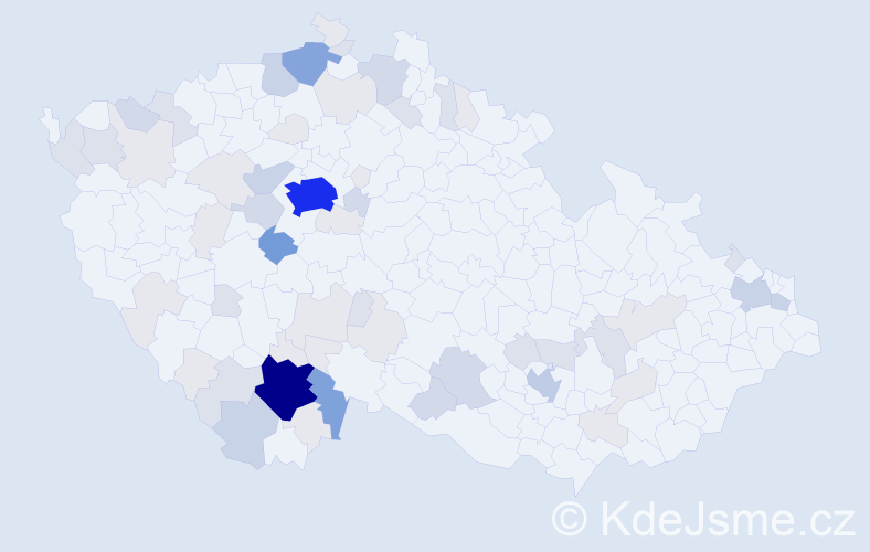 Příjmení: 'Bumbová', počet výskytů 214 v celé ČR