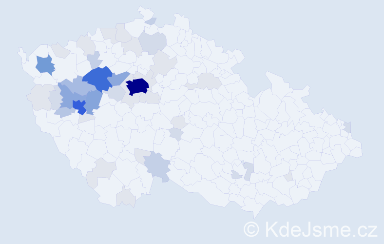 Příjmení: 'Franče', počet výskytů 153 v celé ČR