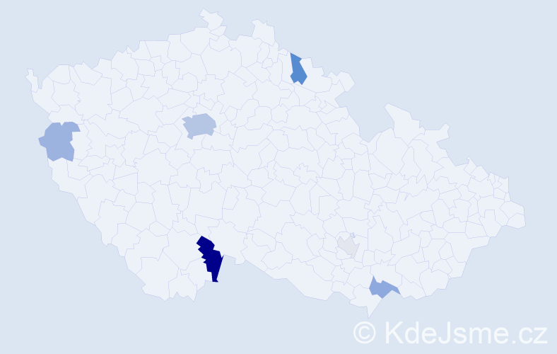 Příjmení: 'Ellis', počet výskytů 23 v celé ČR