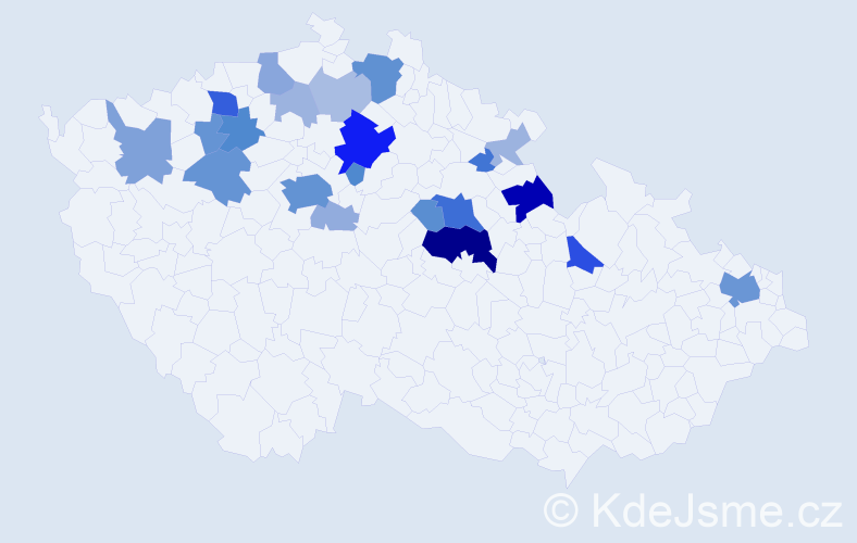 Příjmení: 'Morchová', počet výskytů 79 v celé ČR