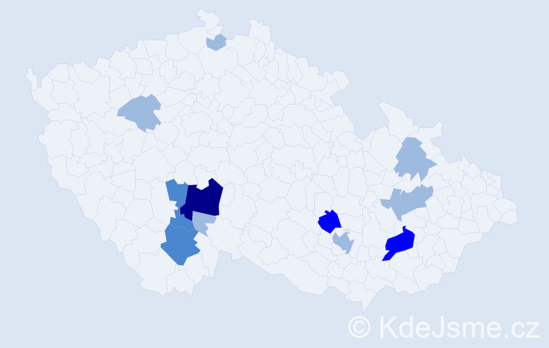 Příjmení: 'Permedlová', počet výskytů 23 v celé ČR