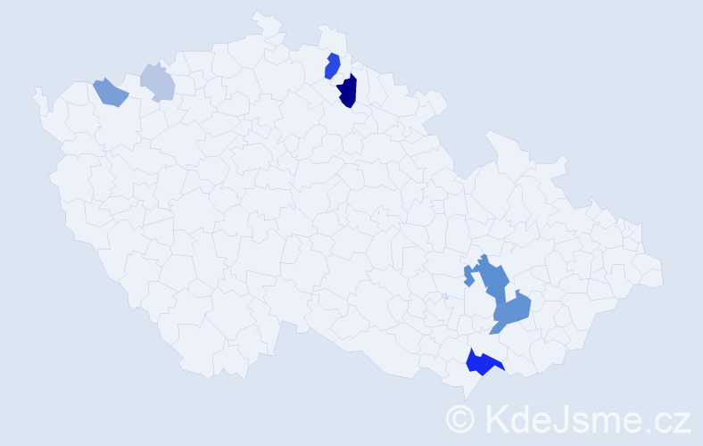 Příjmení: 'Hassa', počet výskytů 21 v celé ČR