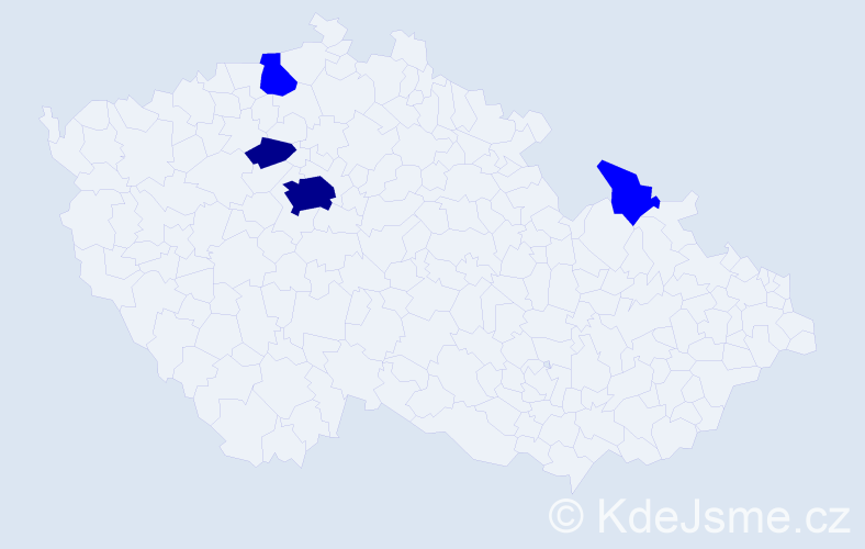 Příjmení: 'Gusar', počet výskytů 6 v celé ČR