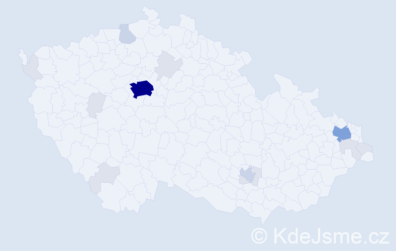 Příjmení: 'Ma', počet výskytů 44 v celé ČR