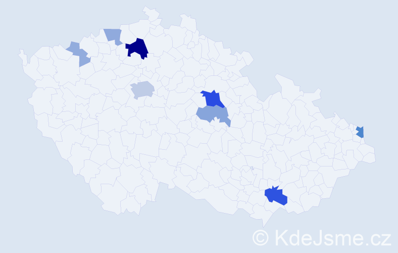 Příjmení: 'Kumpán', počet výskytů 35 v celé ČR
