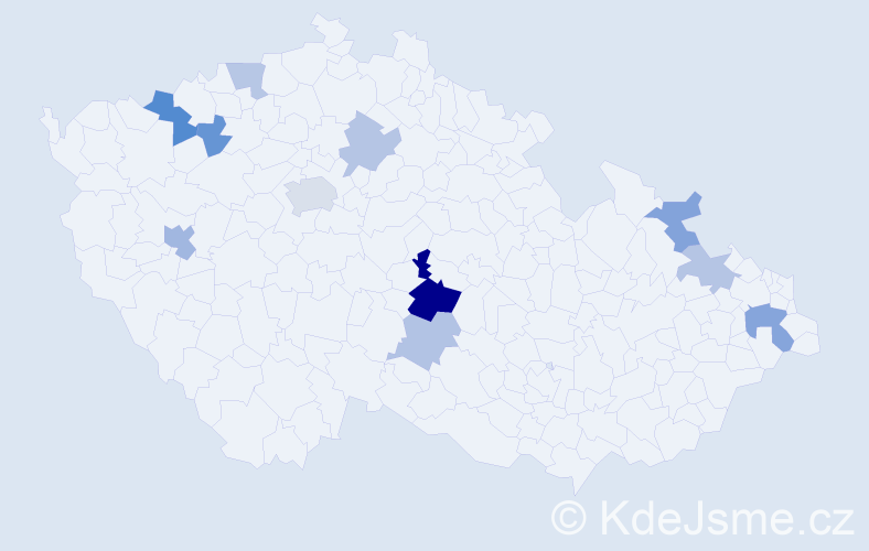 Příjmení: 'Kreuzmann', počet výskytů 20 v celé ČR