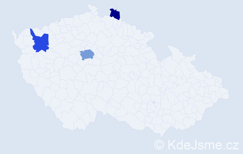 Příjmení: 'Fingerlandová', počet výskytů 11 v celé ČR