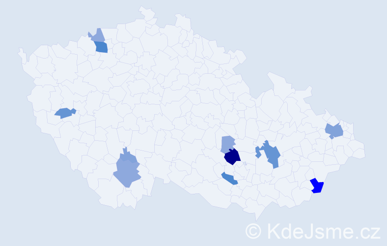 Příjmení: 'Baksová', počet výskytů 35 v celé ČR