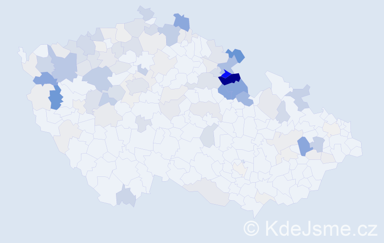 Příjmení: 'Andršová', počet výskytů 411 v celé ČR