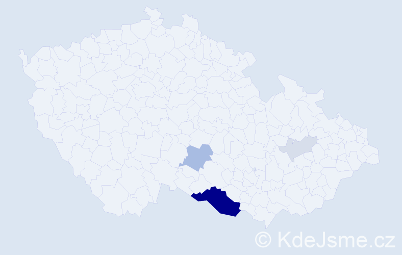 Příjmení: 'Wieznerová', počet výskytů 16 v celé ČR