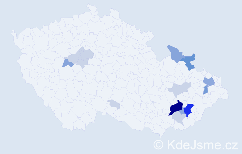 Příjmení: 'Druláková', počet výskytů 47 v celé ČR