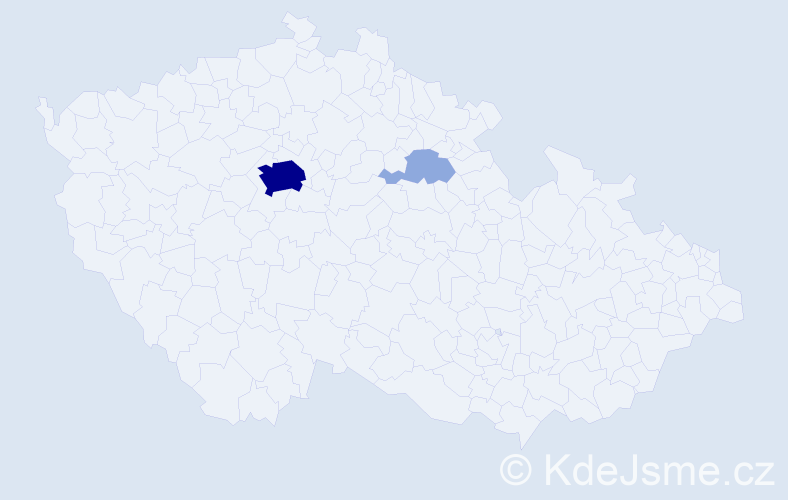 Příjmení: 'Priester', počet výskytů 6 v celé ČR