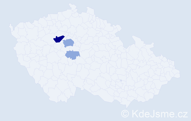 Příjmení: 'Vševidová', počet výskytů 8 v celé ČR