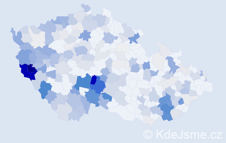 Příjmení: 'Hána', počet výskytů 754 v celé ČR