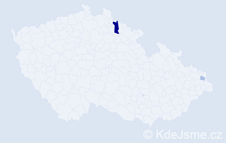 Příjmení: 'Weiszlemlein', počet výskytů 3 v celé ČR