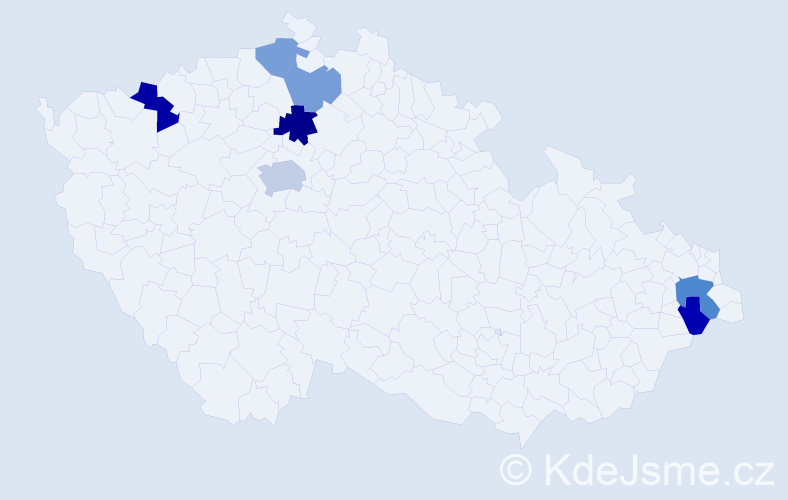 Příjmení: 'Balentová', počet výskytů 12 v celé ČR