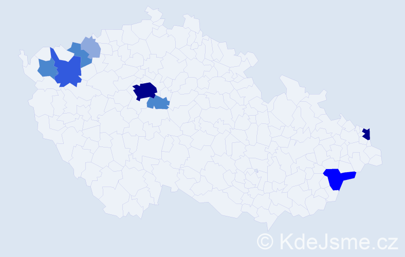 Příjmení: 'Lanzendörfer', počet výskytů 24 v celé ČR