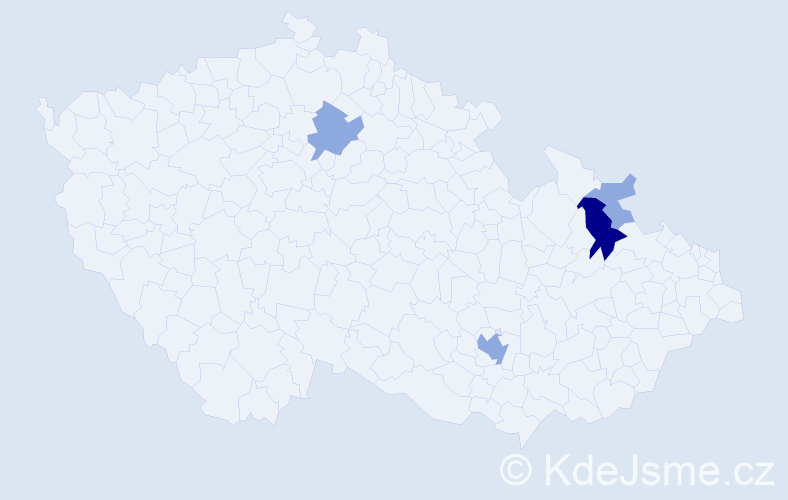 Příjmení: 'Rohnerová', počet výskytů 9 v celé ČR