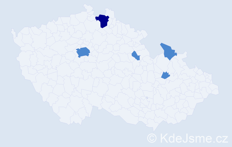 Příjmení: 'Garrido', počet výskytů 7 v celé ČR