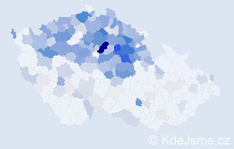 Příjmení: 'Klouček', počet výskytů 818 v celé ČR