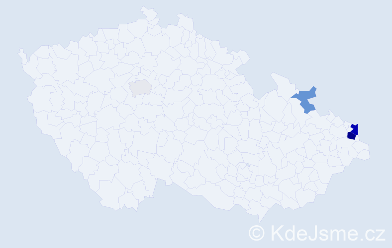 Příjmení: 'Wislová', počet výskytů 11 v celé ČR