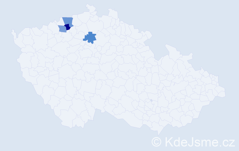 Příjmení: 'Šlemer', počet výskytů 9 v celé ČR