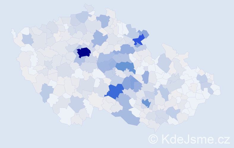 Příjmení: 'Zelený', počet výskytů 1729 v celé ČR