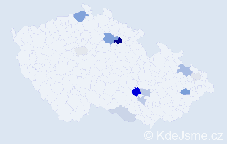 Příjmení: 'Hlosková', počet výskytů 26 v celé ČR