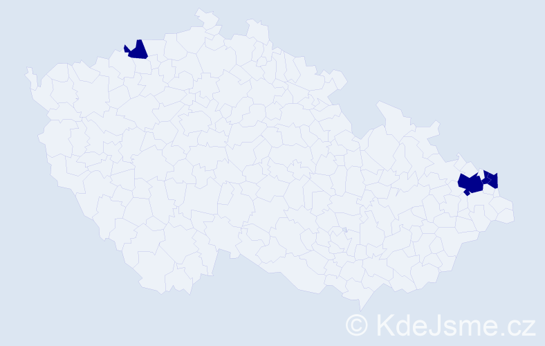 Příjmení: 'Stempná', počet výskytů 4 v celé ČR