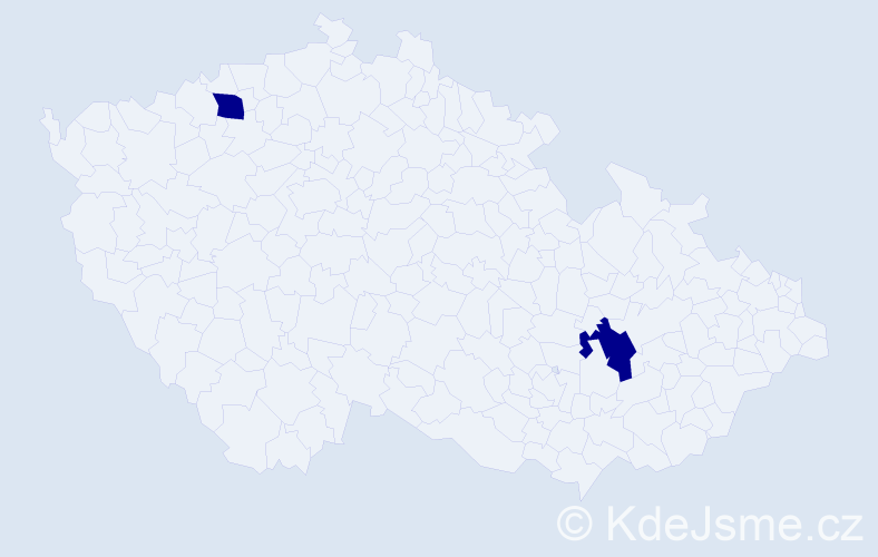 Příjmení: 'Rea', počet výskytů 2 v celé ČR