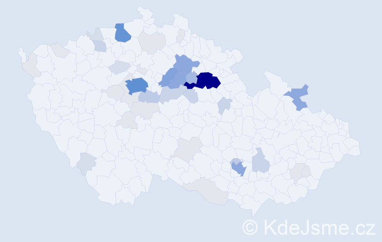 Příjmení: 'Vyleťal', počet výskytů 159 v celé ČR