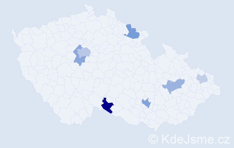 Příjmení: 'Youngová', počet výskytů 12 v celé ČR