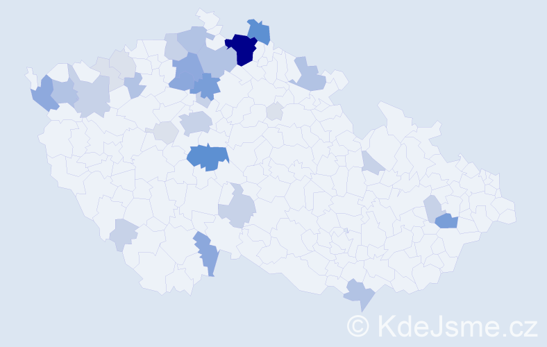 Příjmení: 'Kraková', počet výskytů 114 v celé ČR