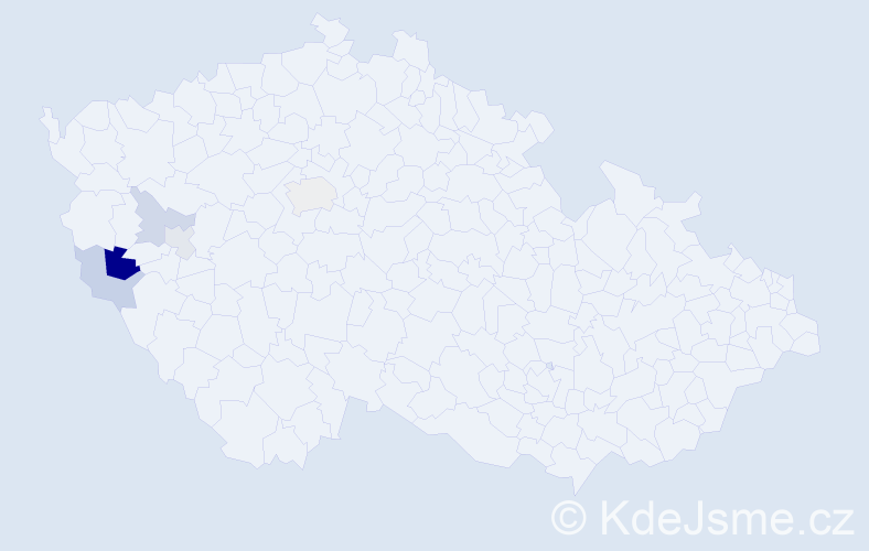 Příjmení: 'Kralovec', počet výskytů 8 v celé ČR