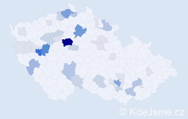 Příjmení: 'Kreidlová', počet výskytů 122 v celé ČR