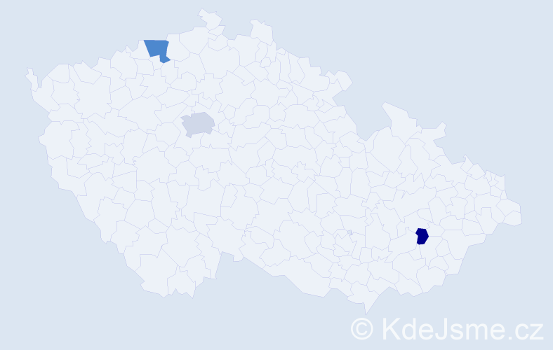 Příjmení: 'Guzáková', počet výskytů 5 v celé ČR