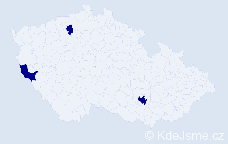 Příjmení: 'Surmáková', počet výskytů 3 v celé ČR