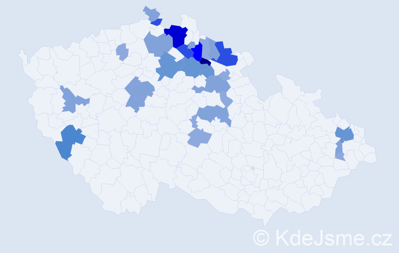 Příjmení: 'Bryknar', počet výskytů 78 v celé ČR