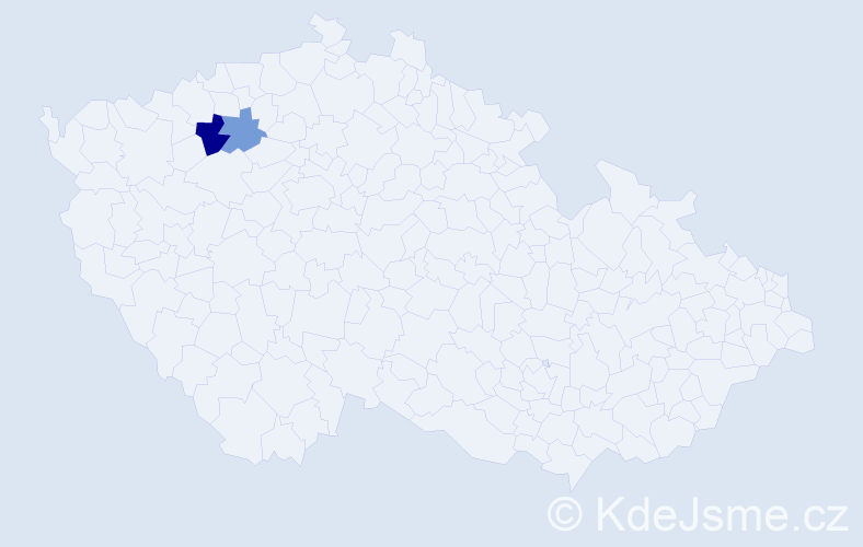 Příjmení: 'Bundzáková', počet výskytů 3 v celé ČR