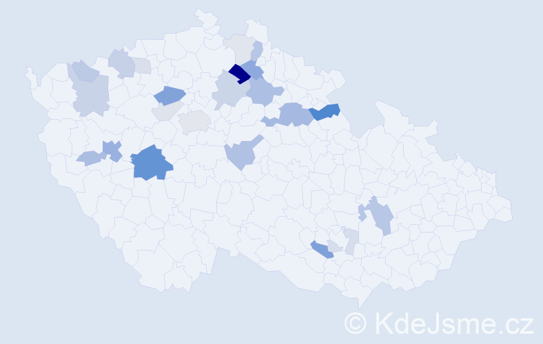 Příjmení: 'Telenská', počet výskytů 62 v celé ČR