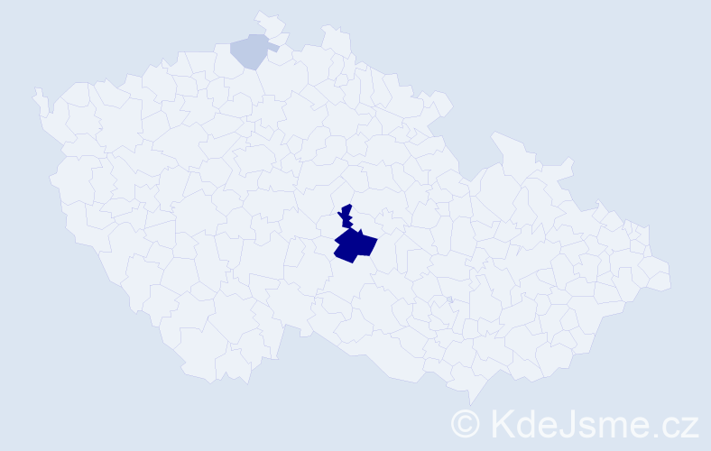 Příjmení: 'Koupar', počet výskytů 8 v celé ČR