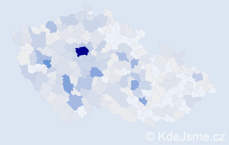 Příjmení: 'Houdek', počet výskytů 1821 v celé ČR
